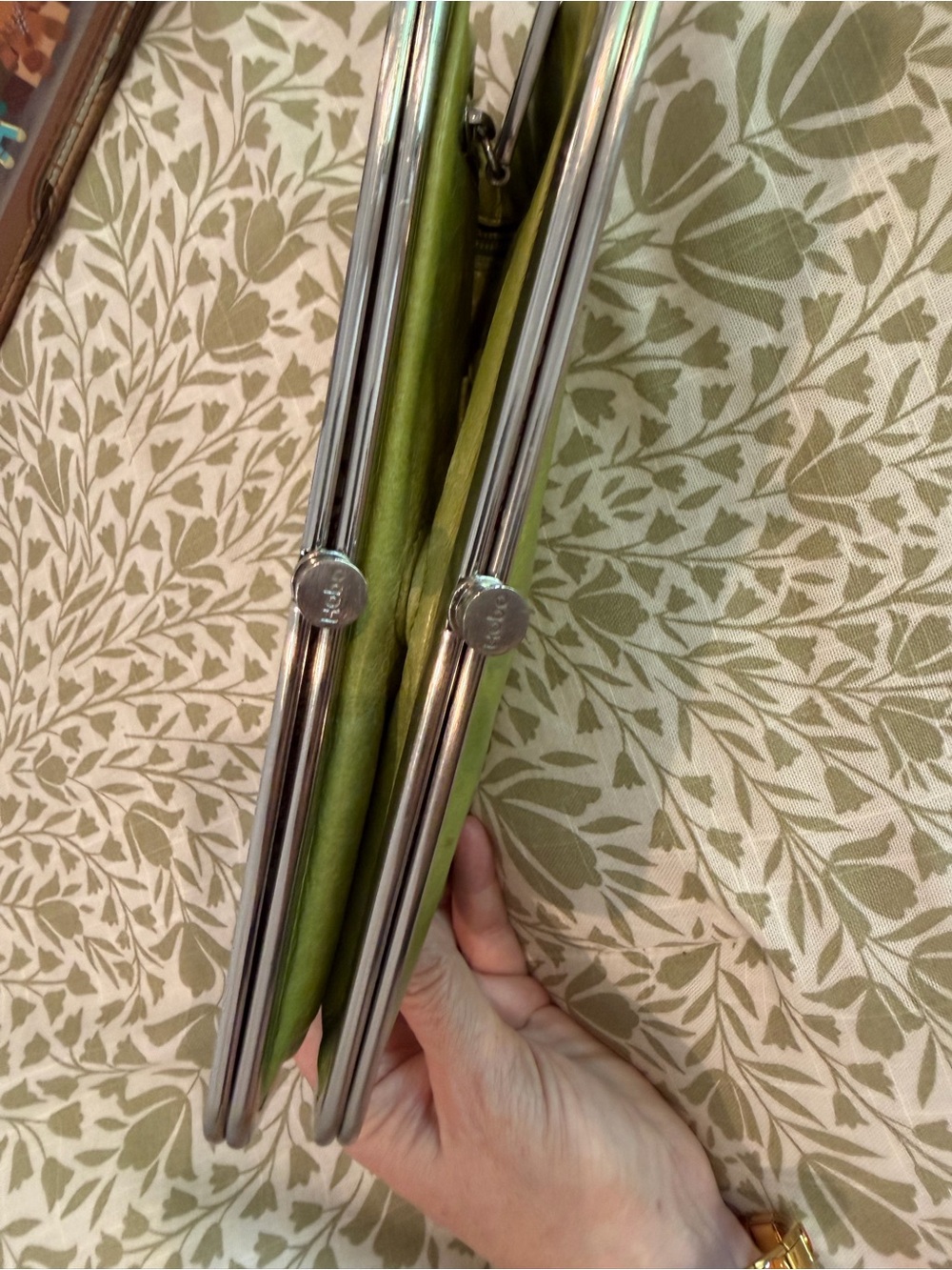 HOBO Green Leather Frame Clutch - Picture 7 of 12